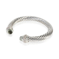 David Yurman Sterling Silver Prasiolite and Diamond Cable Classic Bracelet sv