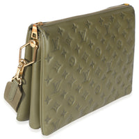 Louis Vuitton Olive Monogram Embossed Lambskin Coussin MM Handbag 3