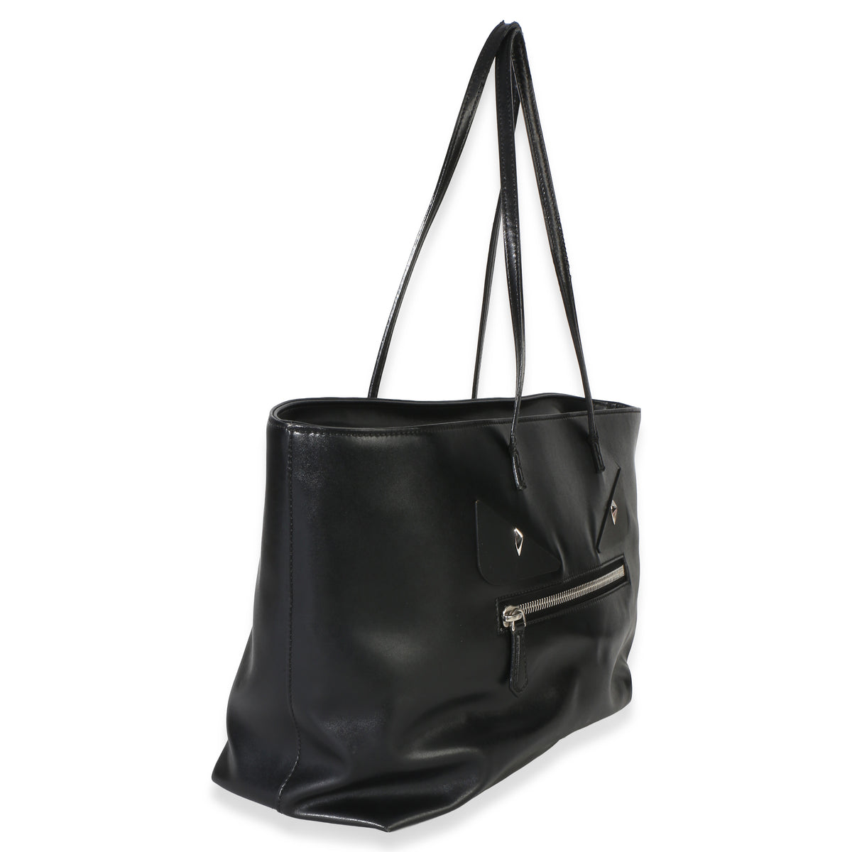 Fendi Black Vitello Monster Medium Roll Tote Handbag 3