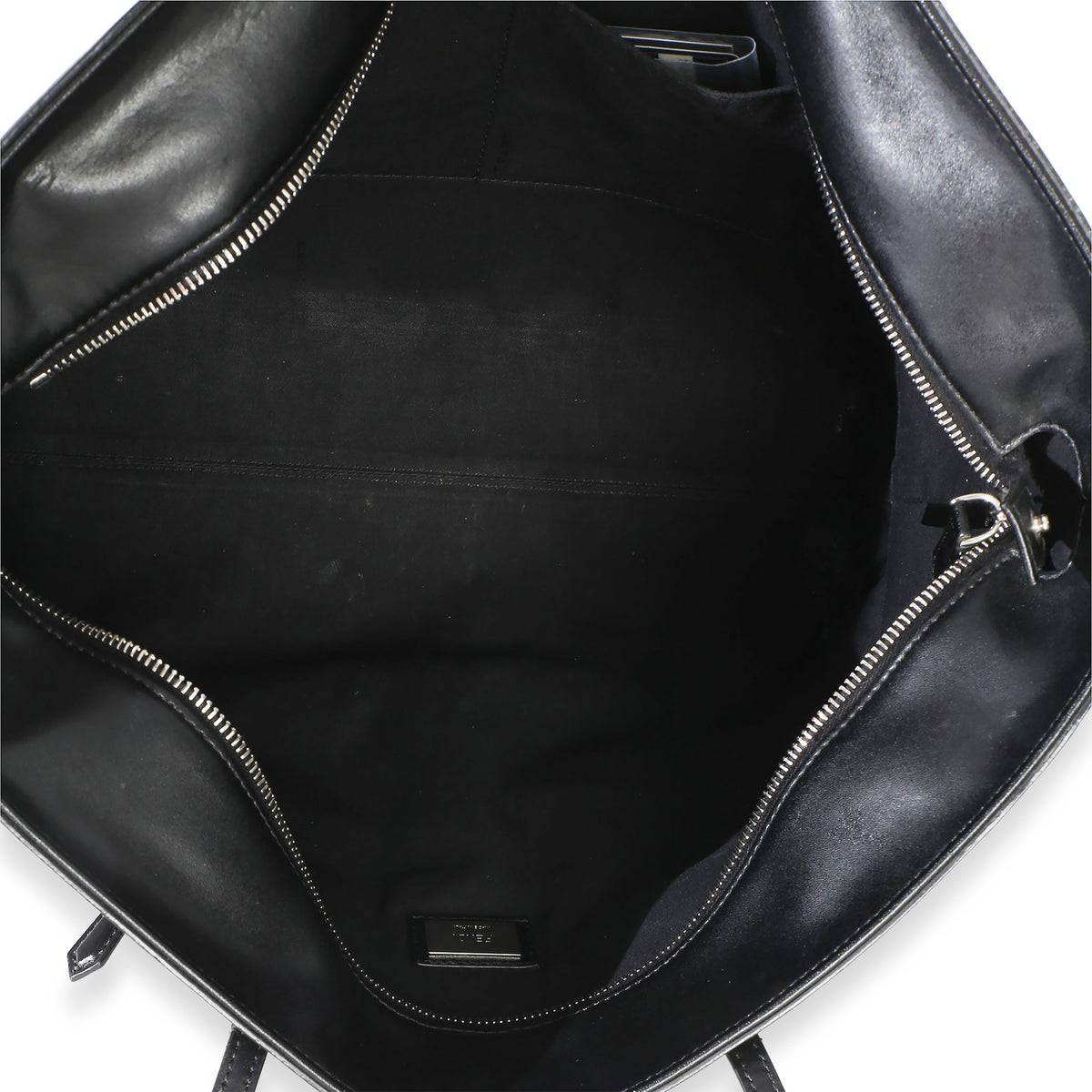 Fendi Black Vitello Monster Medium Roll Tote Handbag 8