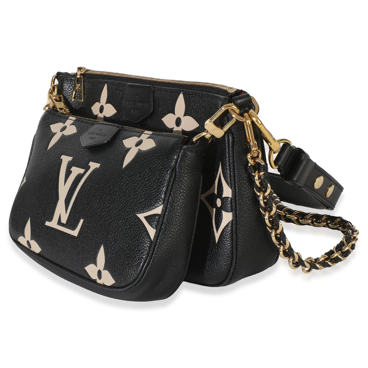 Louis Vuitton Beige Black Monogram Empreinte Multi Pochette Accessoires Handbag 2