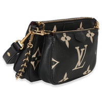 Louis Vuitton Beige Black Monogram Empreinte Multi Pochette Accessoires Handbag 3