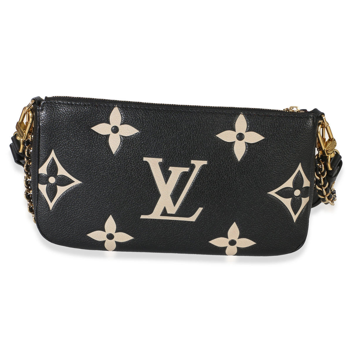 Louis Vuitton Beige Black Monogram Empreinte Multi Pochette Accessoires Handbag 4