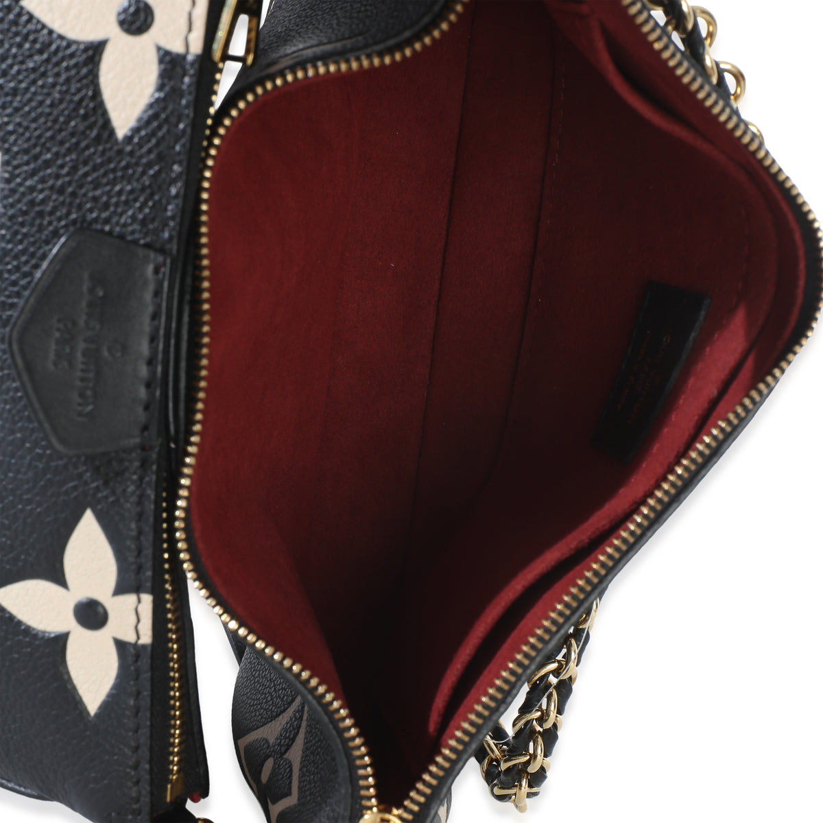 Louis Vuitton Beige Black Monogram Empreinte Multi Pochette Accessoires Handbag 9