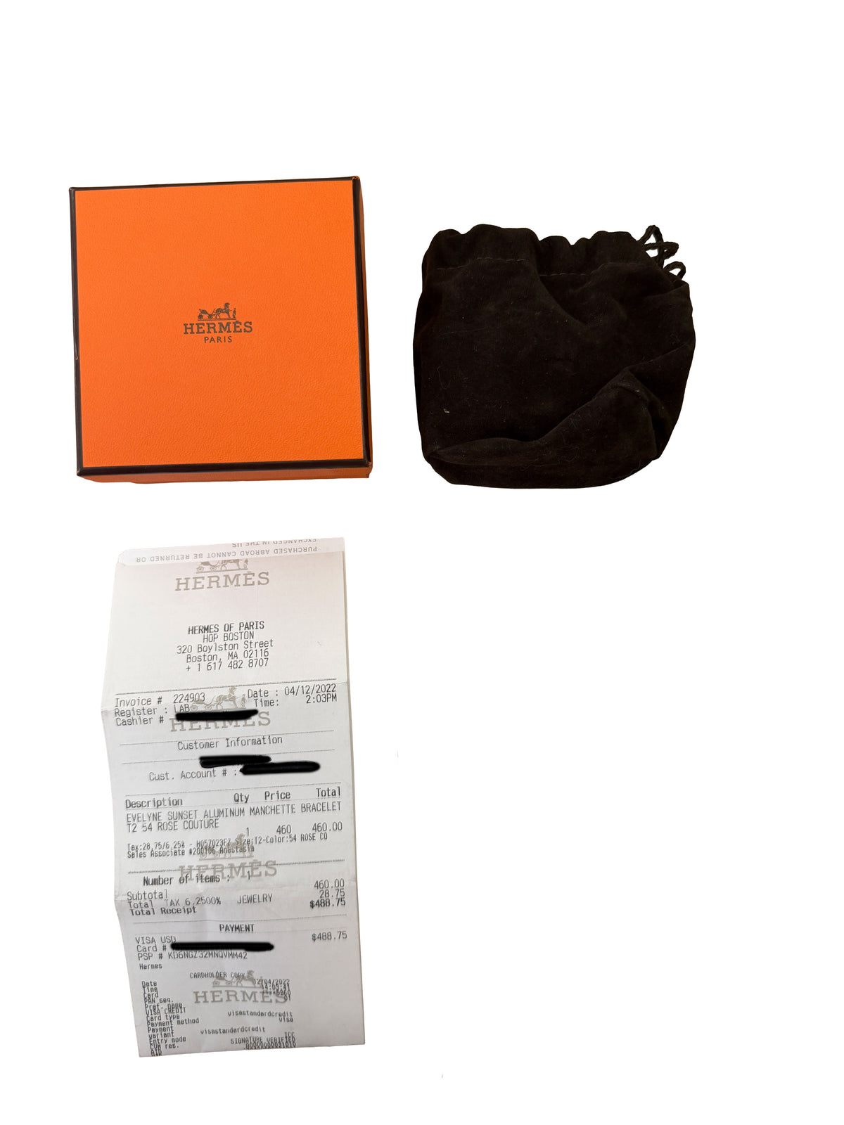 Hermès Evelyne Sunset Cuff Bracelet box