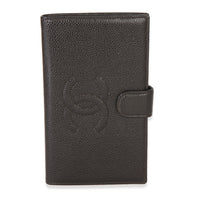 Chanel Brown Caviar Timeless CC French Wallet Wallet id