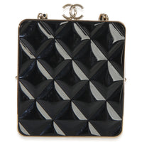 Chanel Black Quilted Lambskin CC Frame Clutch With Chain Handbag 4