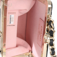 Chanel Black Quilted Lambskin CC Frame Clutch With Chain Handbag 8