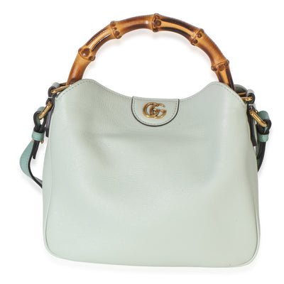Gucci Mint Green Calfskin Bamboo Small Diana Shoulder Bag Handbag id