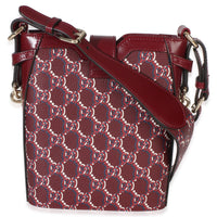 Gucci Red Multicolor GG Monogram Grained Calfskin Mini Shadow Bucket Bag Handbag 4