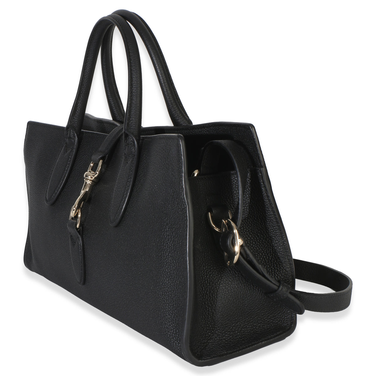 Gucci Black Pebbled Calfskin Medium Jackie Tote Bag Handbag 2
