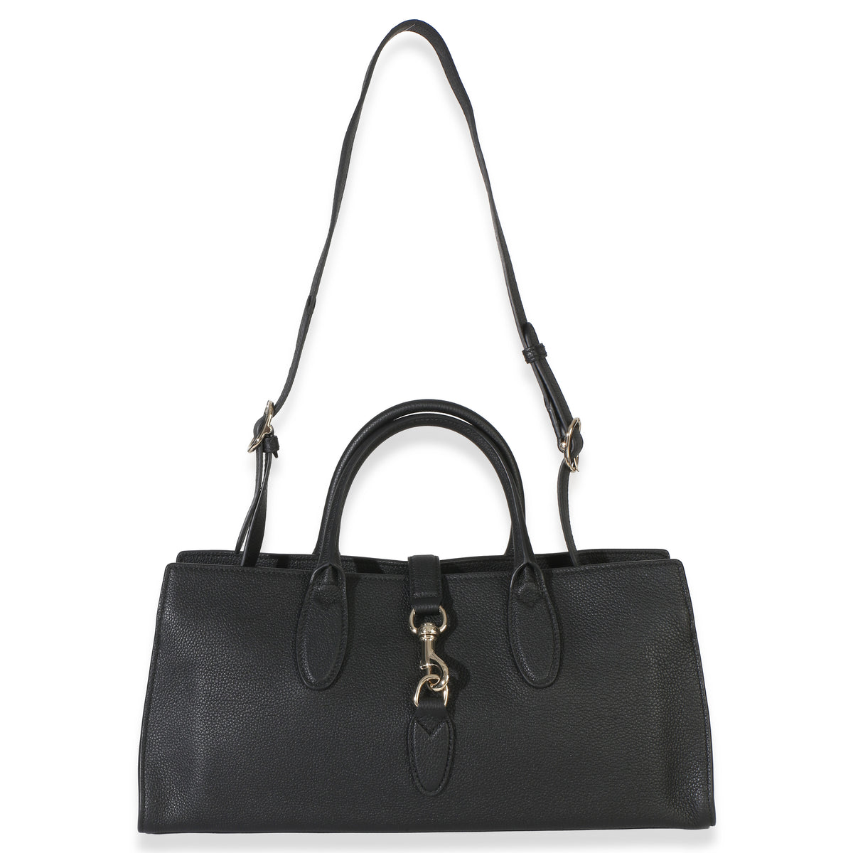 Gucci Black Pebbled Calfskin Medium Jackie Tote Bag Handbag 8