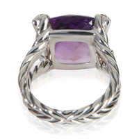 David Yurman Sterling Silver Amethyst and Diamond On Point Ring pv