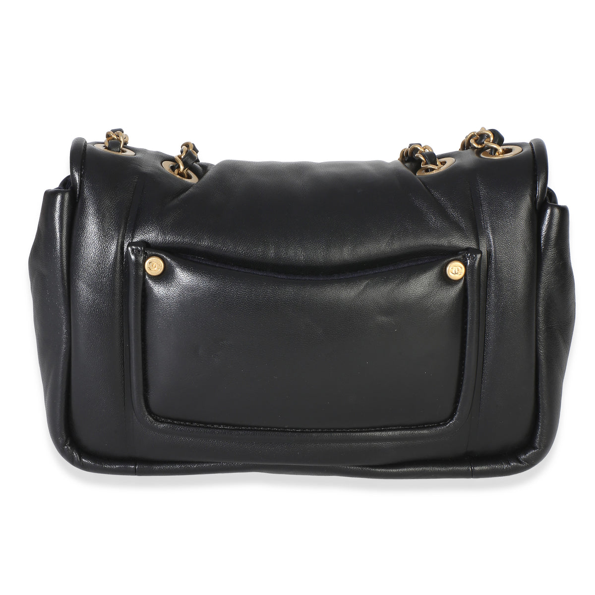 Chanel Black Lambskin Medium Simply Flap Bag Handbag 4