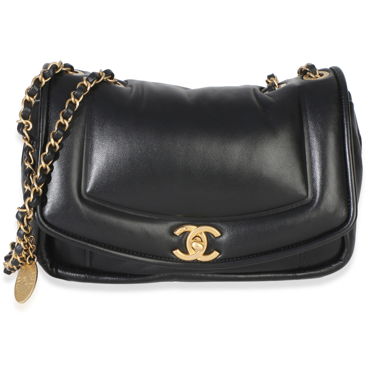 Chanel Black Lambskin Medium Simply Flap Bag Handbag 5