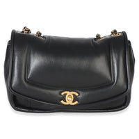 Chanel Black Lambskin Medium Simply Flap Bag Handbag fv
