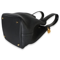 Hermès Black Clemence Matte Alligator Touch Picotin Lock 22 GHW Handbag 6
