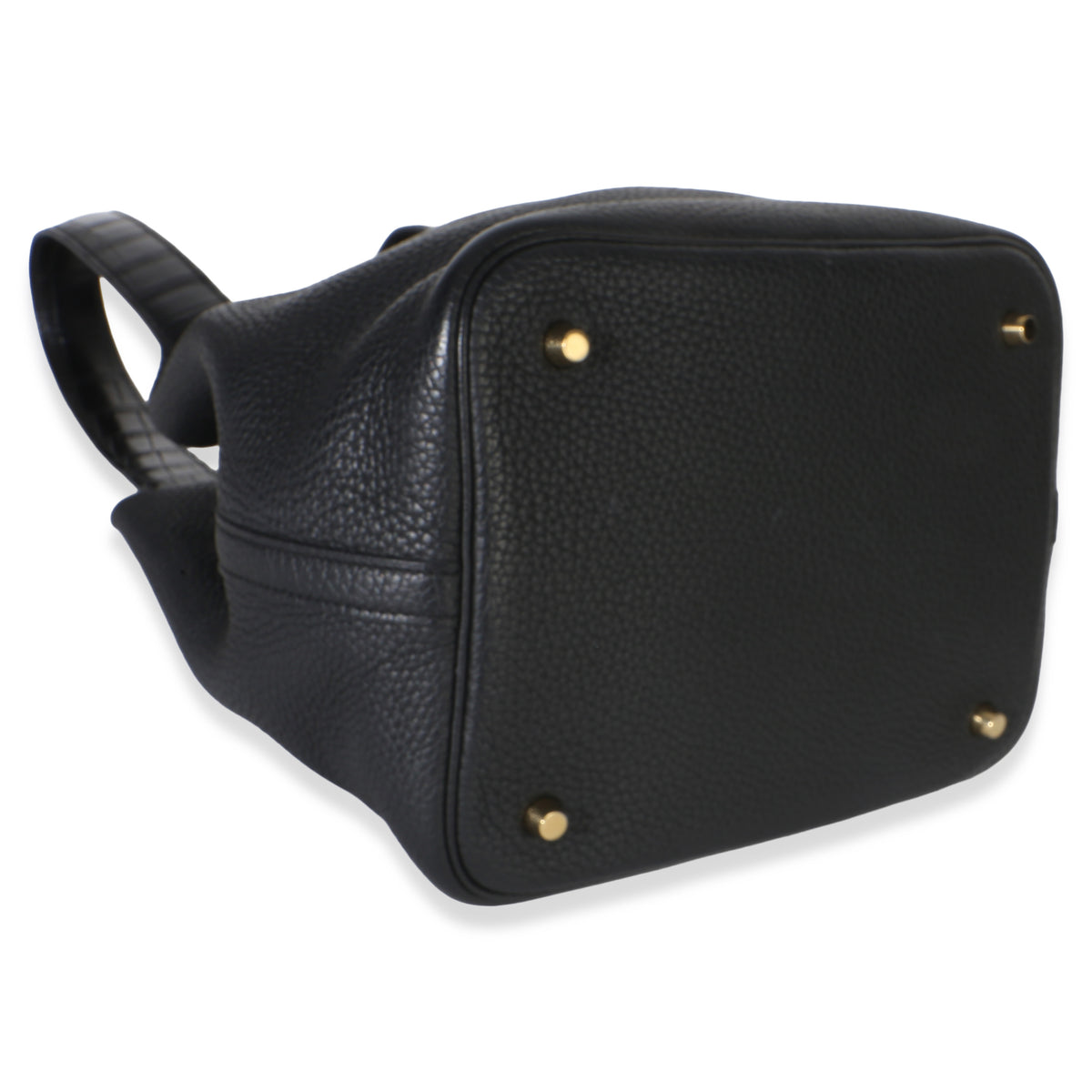 Hermès Black Clemence Matte Alligator Touch Picotin Lock 22 GHW Handbag 7