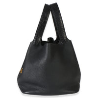 Hermès Black Clemence Matte Alligator Touch Picotin Lock 22 GHW Handbag 2