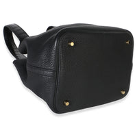 Hermès Black Clemence Matte Alligator Touch Picotin Lock 22 GHW Handbag 8