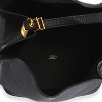 Hermès Black Clemence Matte Alligator Touch Picotin Lock 22 GHW Handbag 9