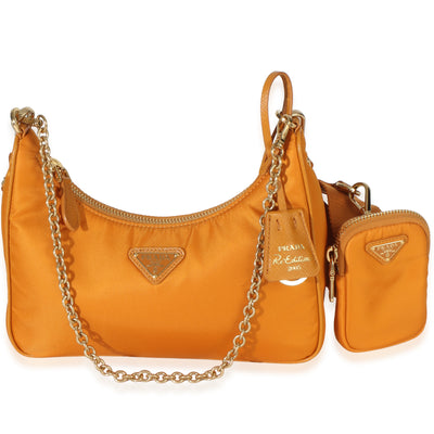 Prada Orange Re Nylon Re Edition 2005 Hobo Handbag id