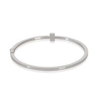 Tiffany & Co. White Gold Diamond Tiffany T Narrow Hinged Bracelet pv