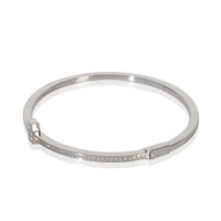 Tiffany & Co. White Gold Diamond Tiffany T Narrow Hinged Bracelet sv