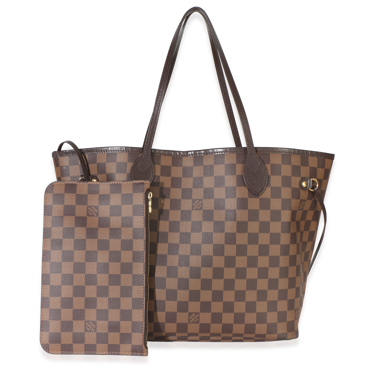 Louis Vuitton Damier Ebene Canvas Neverfull MM Handbag fv