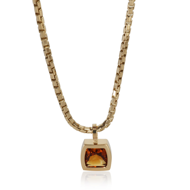Cartier Yellow Gold Citrine Dona Necklace fv