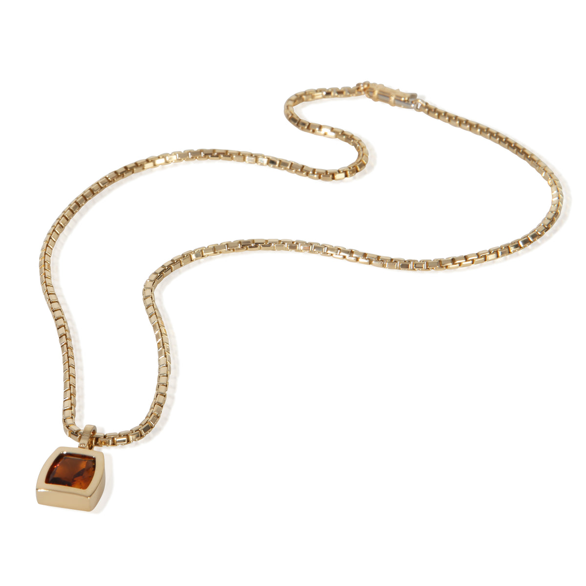 Cartier Yellow Gold Citrine Dona Necklace pv