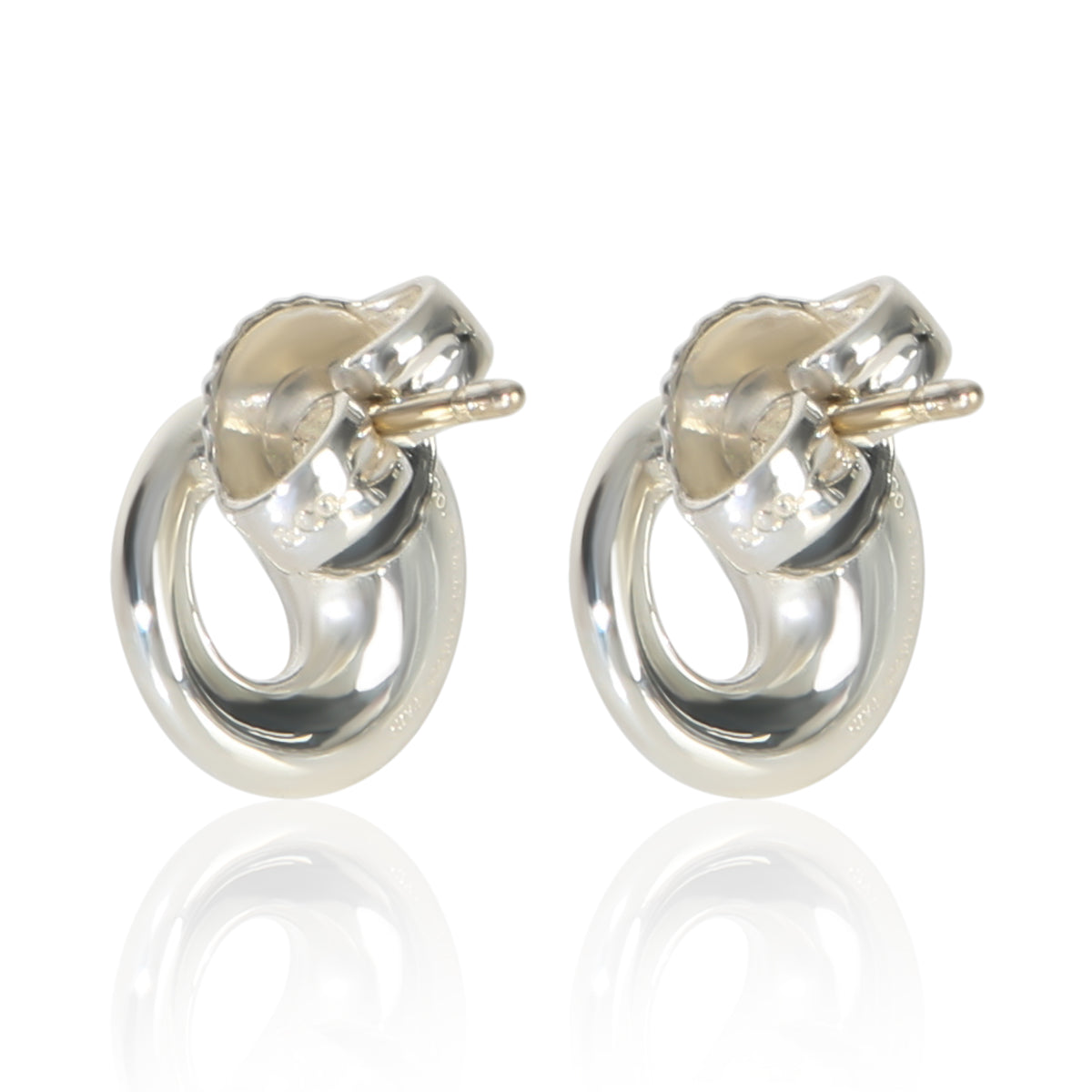 Tiffany & Co. Sterling Silver  Elsa Peretti Eternal Circle Earrings pv