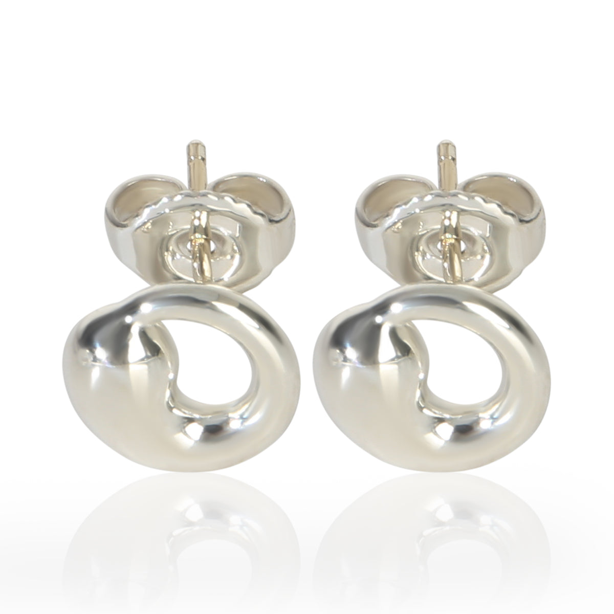 Tiffany & Co. Sterling Silver  Elsa Peretti Eternal Circle Earrings fv