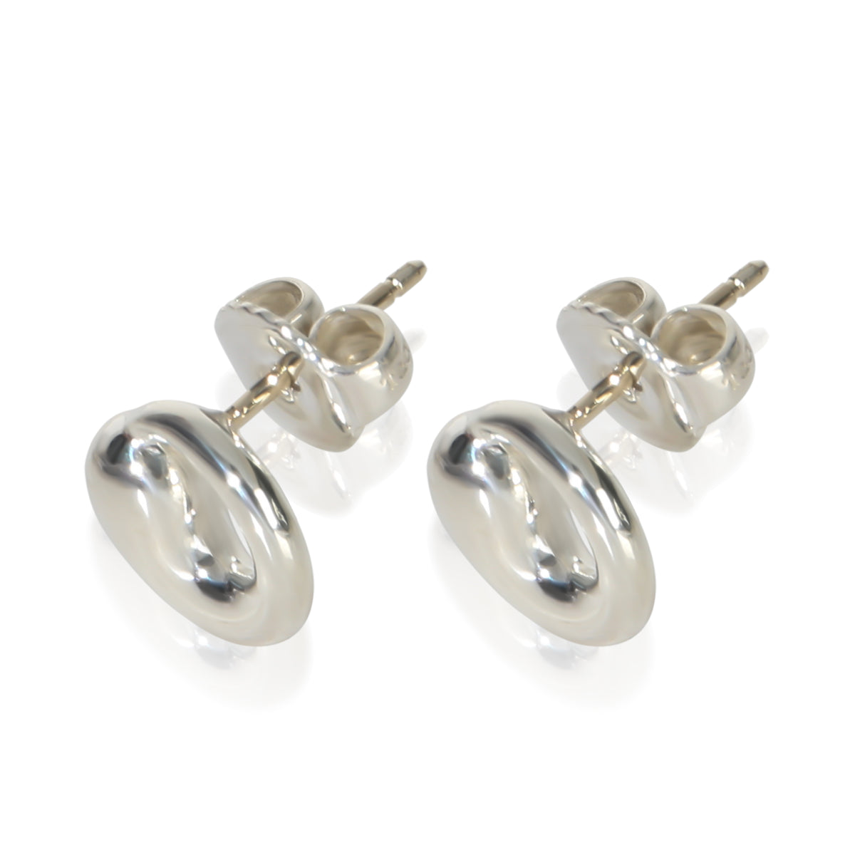 Tiffany & Co. Sterling Silver  Elsa Peretti Eternal Circle Earrings sv