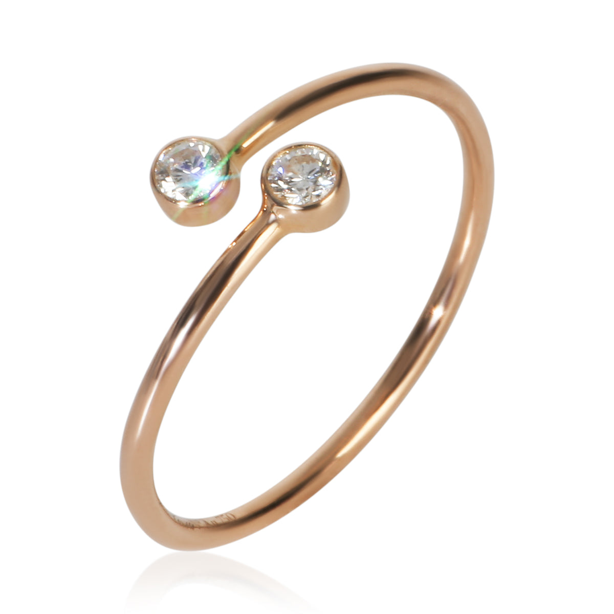 Tiffany & Co. Rose Gold Diamond Elsa Peretti Hoop Ring bv