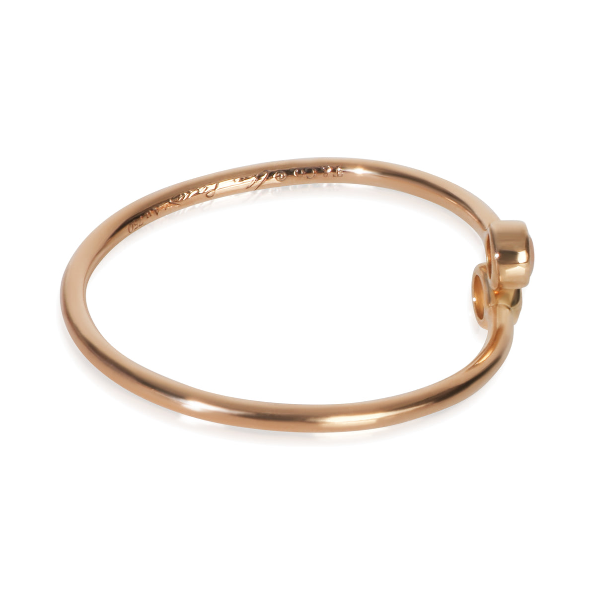 Tiffany & Co. Rose Gold Diamond Elsa Peretti Hoop Ring pv