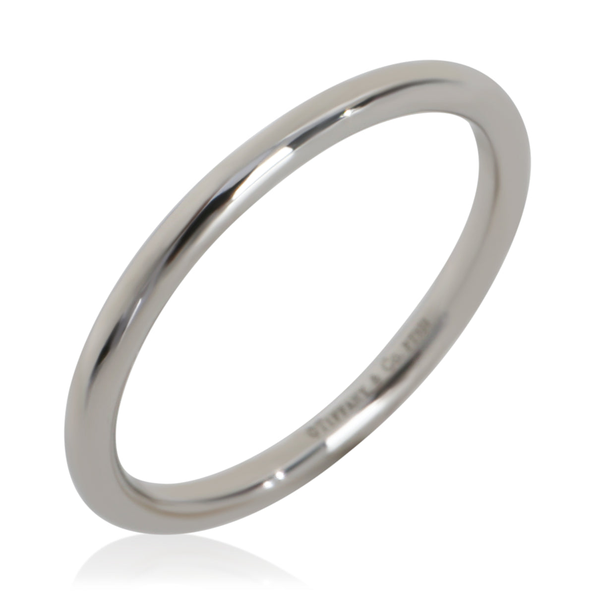 Tiffany & Co. Platinum  1.6mm Round Band pv