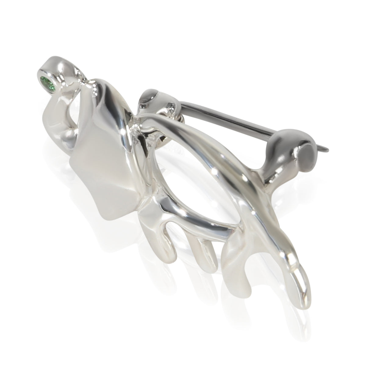 Tiffany & Co. Sterling Silver Tsavorite Save The Wild Elephant Brooch sv