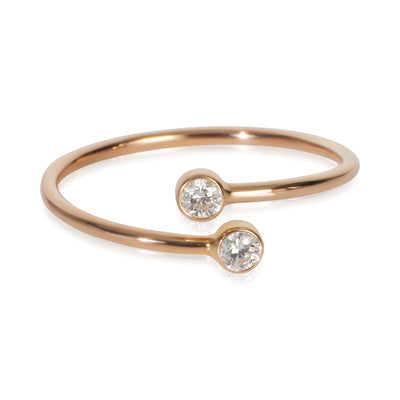 Tiffany & Co. Rose Gold Diamond Elsa Peretti Hoop Ring fv