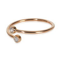 Tiffany & Co. Rose Gold Diamond Elsa Peretti Hoop Ring sv