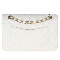 Chanel White Quilted Caviar Small Classic Double Flap Handbag Handbag 4