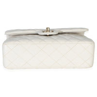 Chanel White Quilted Caviar Small Classic Double Flap Handbag Handbag 5