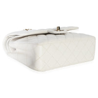 Chanel White Quilted Caviar Small Classic Double Flap Handbag Handbag 7