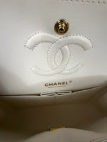 Chanel White Quilted Caviar Small Classic Double Flap Handbag Handbag ad4