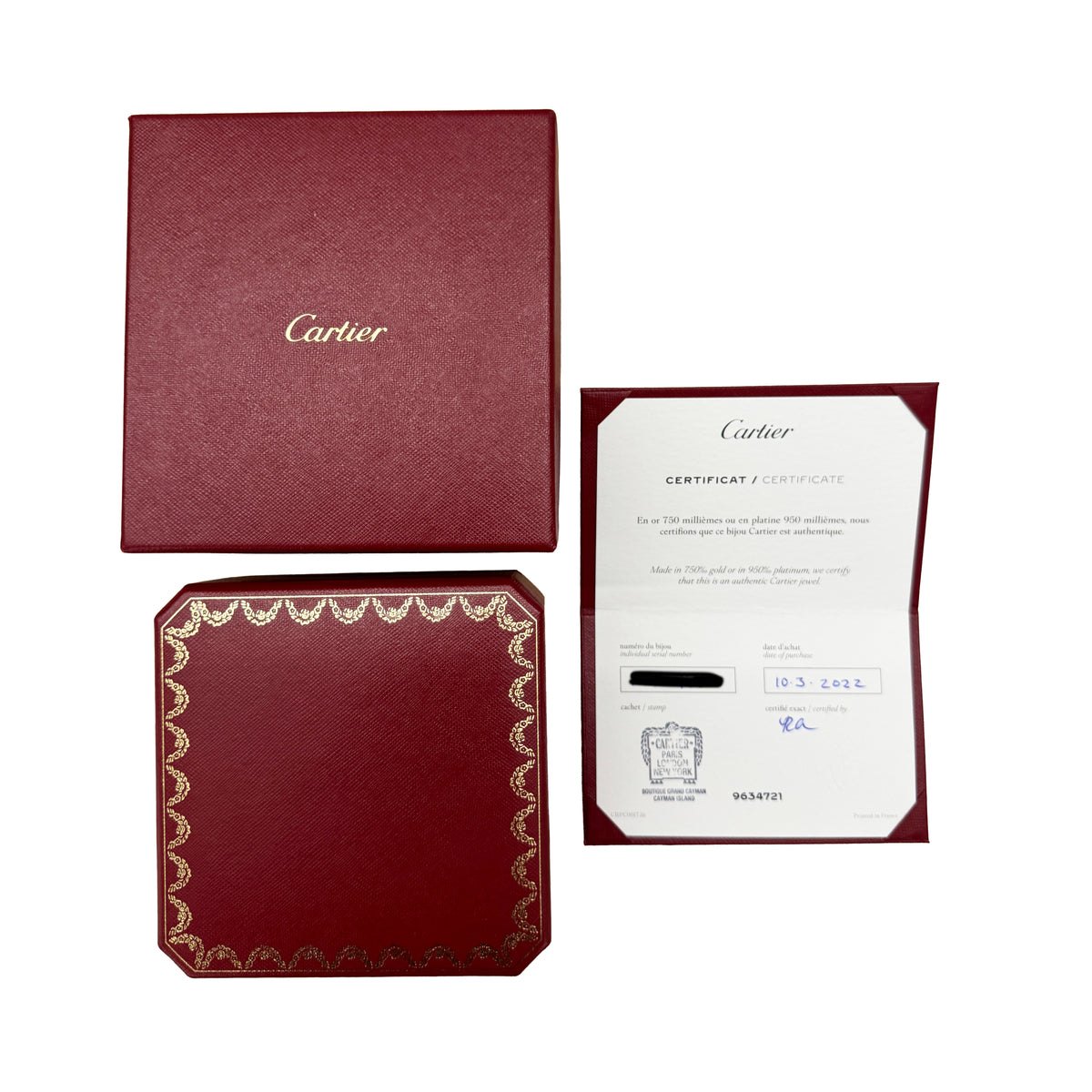 Cartier Yellow Gold  Small Model Love Bracelet box