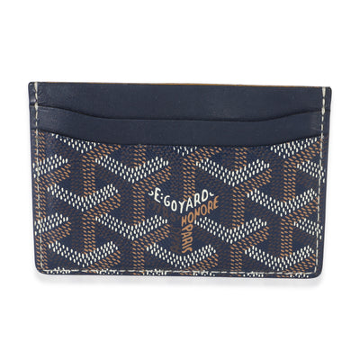 Goyard Navy ine Canvas Saint Suplice Card Holder Wallet id