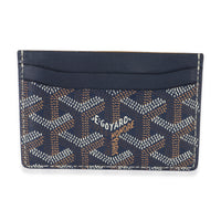 Goyard Navy ine Canvas Saint Suplice Card Holder Wallet id