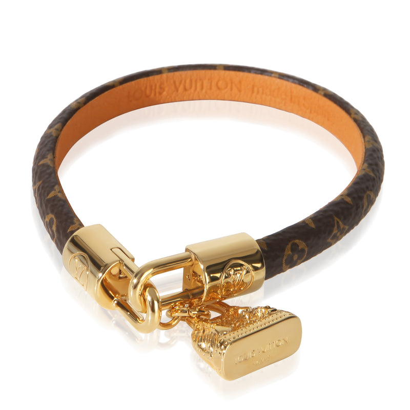 Louis Vuitton Gold Plated  Monogram Canvas Alma Bracelet fv