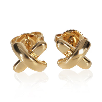 Tiffany & Co. Yellow Gold  Vintage X Stud Earrings fv
