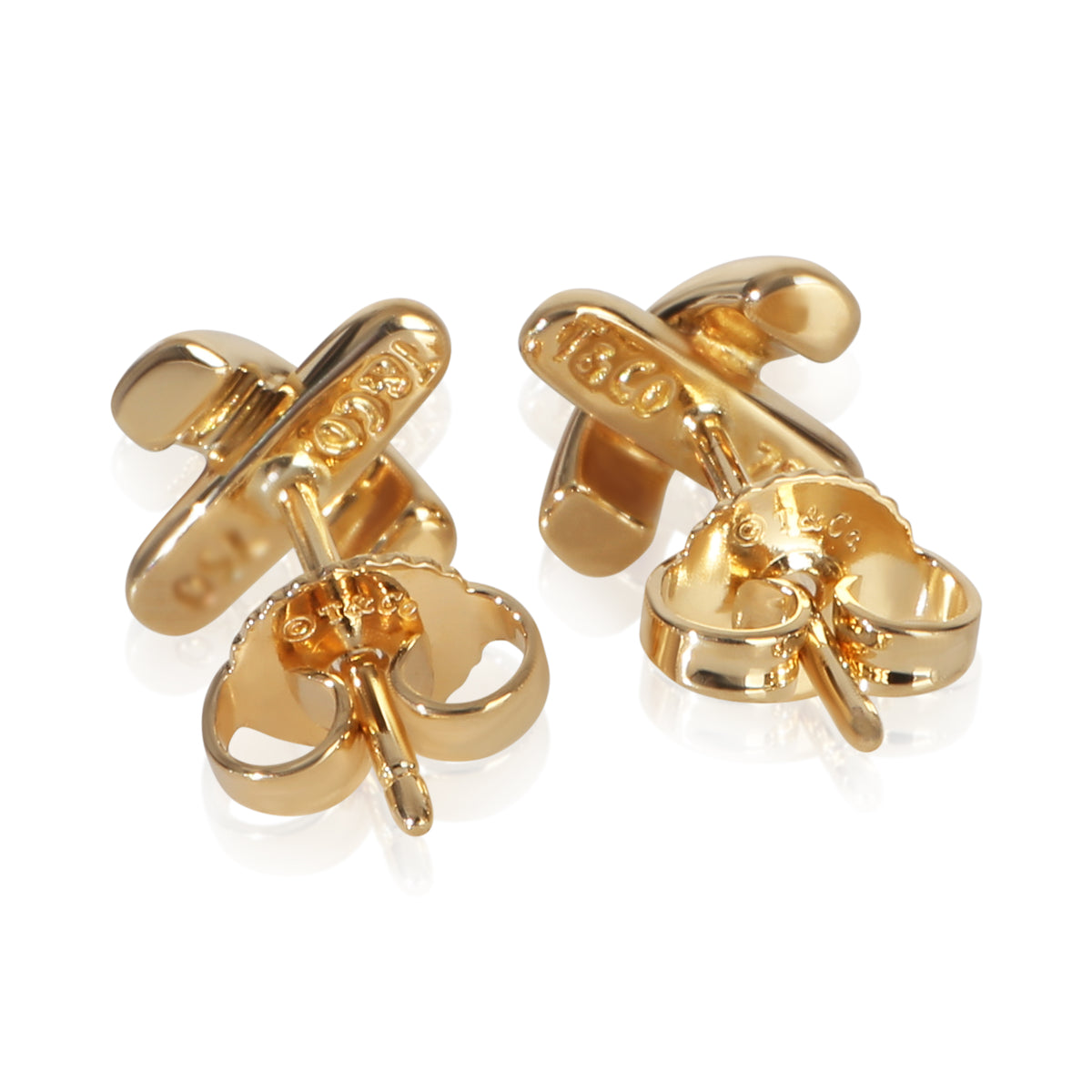 Tiffany & Co. Yellow Gold  Vintage X Stud Earrings pv